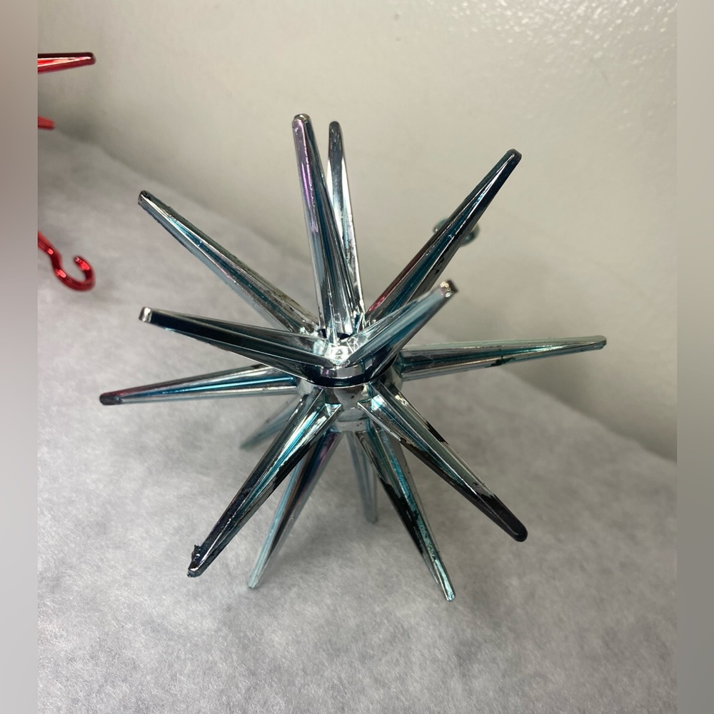 7-pc Bradford Exchange Ornaments Plastic Bell Cage Starburst Sputnik Metallic - Picture 7 of 9